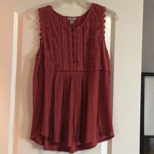 Burnt orange Lucky Brand tank top